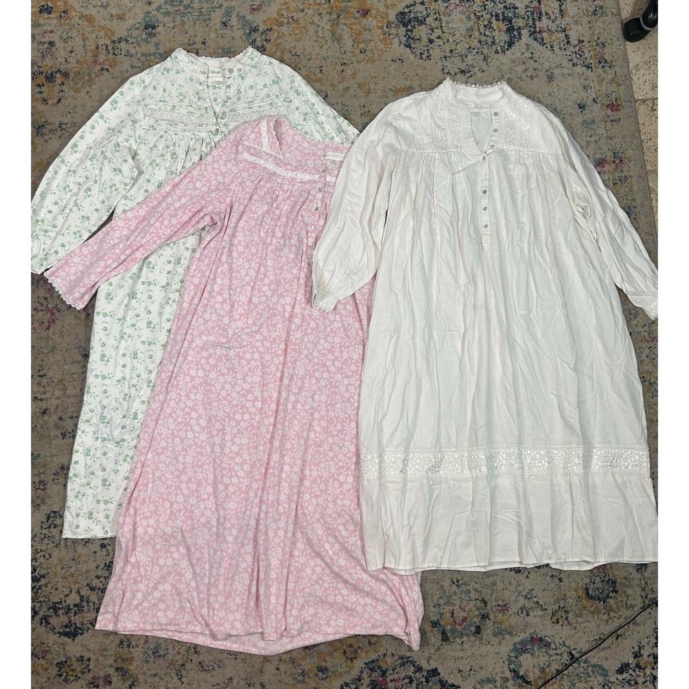 Eileen West Nightgowns Bundle Women M Tradwife Loungewear Comfort Sleepwear Pjs - Picture 2 of 16